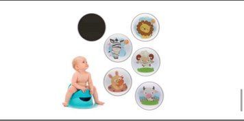 Наліпки до правчання до горщика "Тварини" 0723 фото